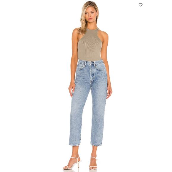 Agolde Jeans 23 90s Crop Replica Mid Rise Loose Straight Leg Casual Comfy Denim - Picture 1 of 15